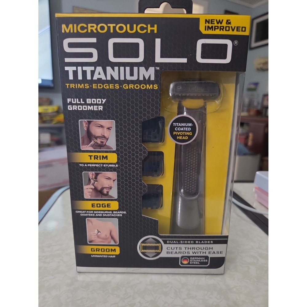 New Sealed MicroTouch Solo Titanium Full Body Grooming Trimmer for Men